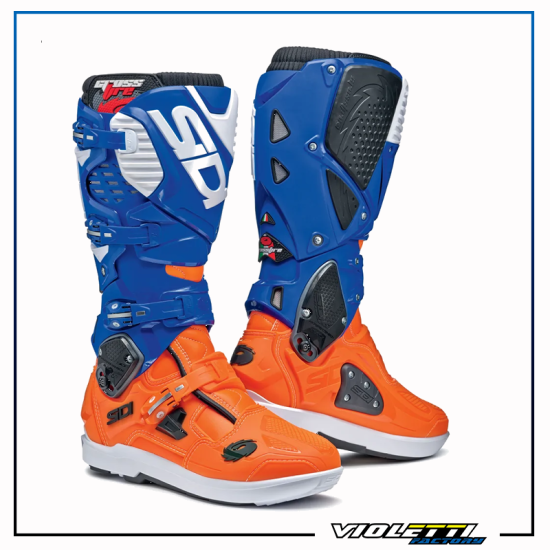 Stivali Cross - Enduro Sidi Crossfire 3 SRS Prado Limited Arancione Fluo Blu