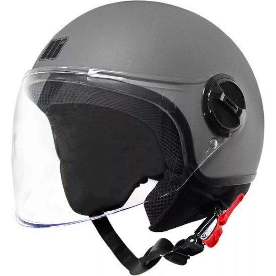 CASCO JET BAT 2206 VISIERA LUNGA MATT GREY