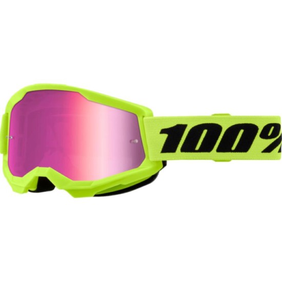 MASCHERA STRATA 2 NEON YELLOW - PINK MIRROR