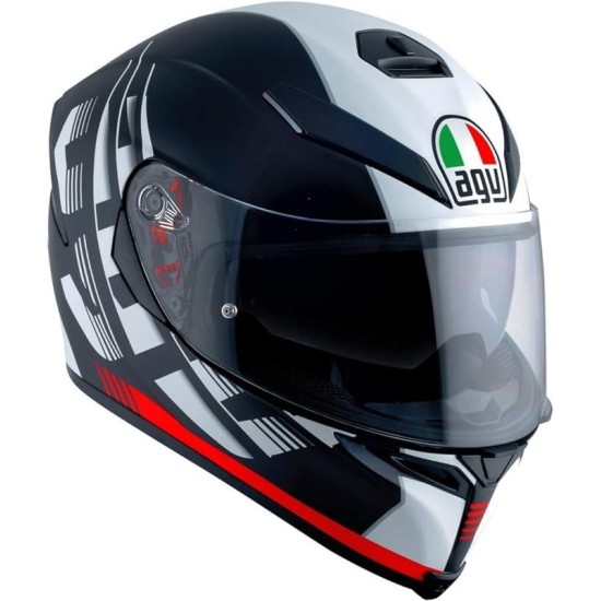 K5 S AGV E2205 MULTI MPLK - DARKSTORM MATT BLACK/RED